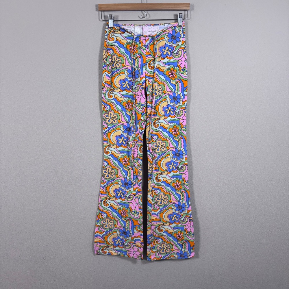LA Hearts PacSun Women's Psychedelic Floral Flare Pants Hippie Retro Small